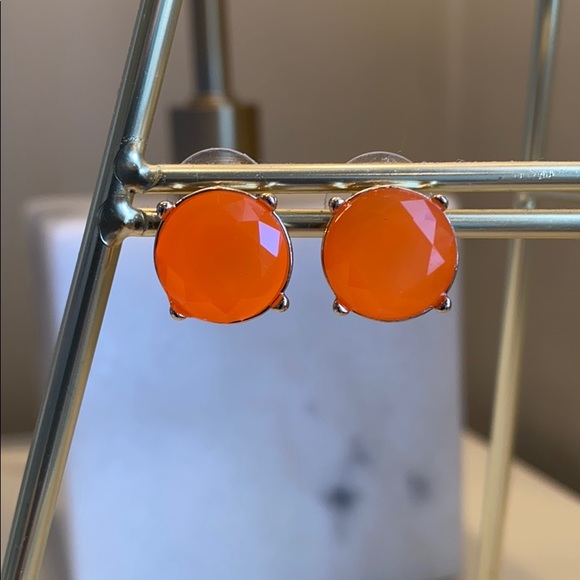 J. Crew Jewelry - J. Crew Neon Orange Stud Earrings